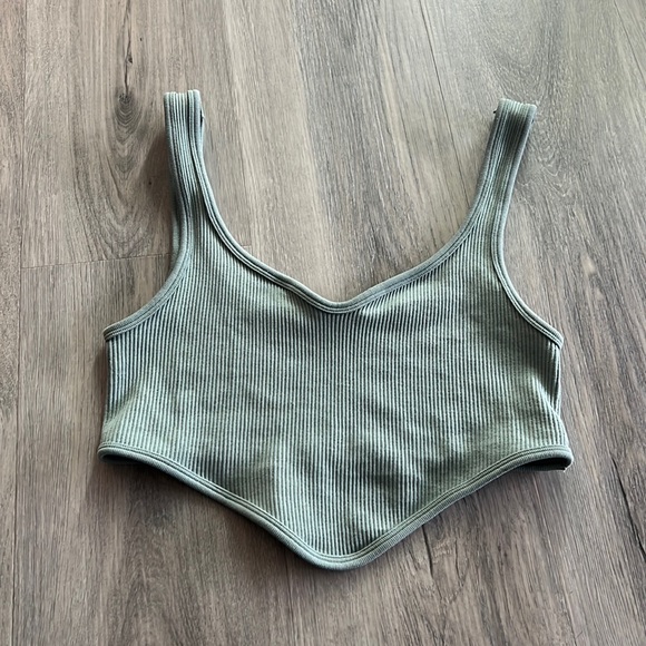 🇺🇸 Zara mint green crop top size medium - large - Picture 1 of 9